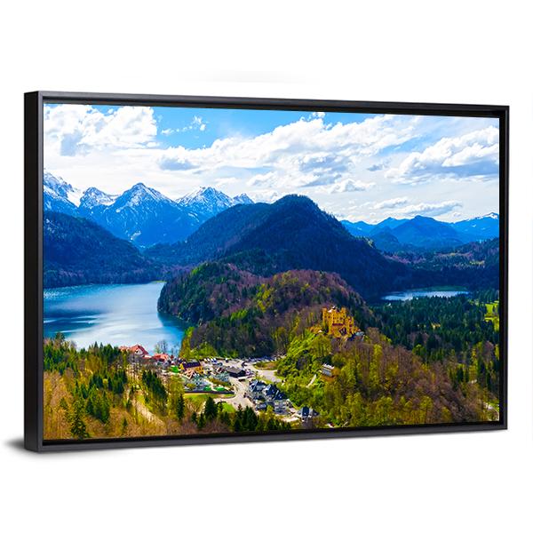 Hohenschwangau Castle Germany Canvas Wall Art-3 Horizontal-Gallery Wrap-25" x 16"-Tiaracle