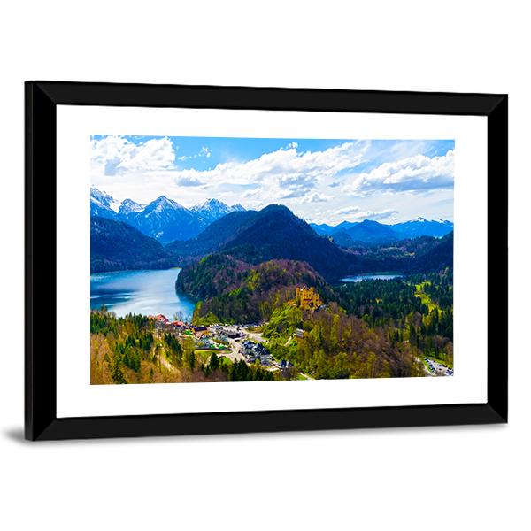 Hohenschwangau Castle Germany Canvas Wall Art-3 Horizontal-Gallery Wrap-25" x 16"-Tiaracle