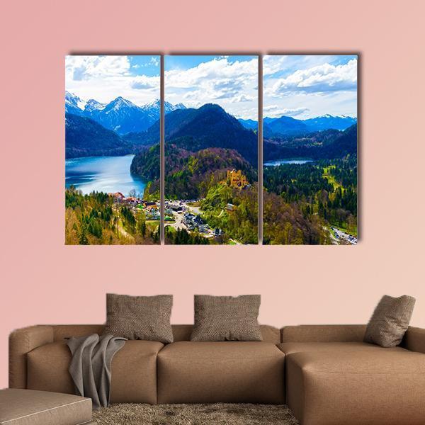 Hohenschwangau Castle Germany Canvas Wall Art-3 Horizontal-Gallery Wrap-37" x 24"-Tiaracle