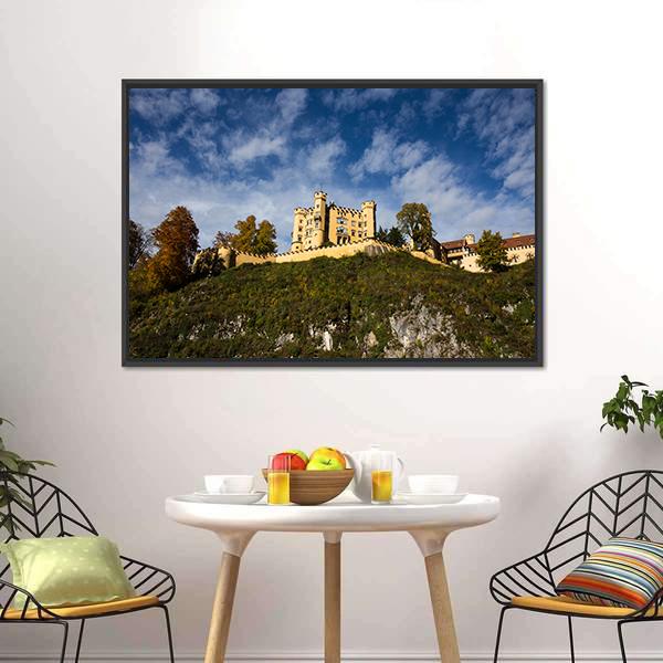 Hohenschwangau Castle Panoramic Canvas Wall Art-1 Piece-36" x 12"-Tiaracle
