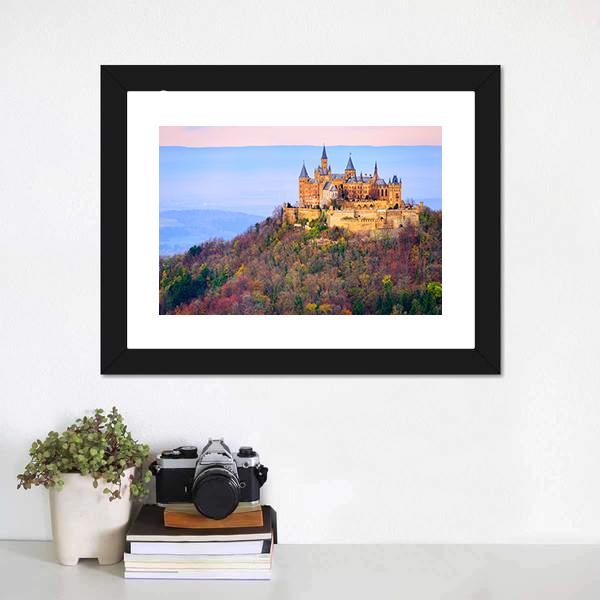 Hohenzollern Castle Canvas Wall Art-1 Piece-Framed Print-30" x 20"-Tiaracle
