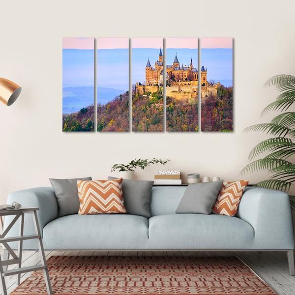 Hohenzollern Castle Canvas Wall Art-5 Horizontal-Gallery Wrap-22" x 12"-Tiaracle