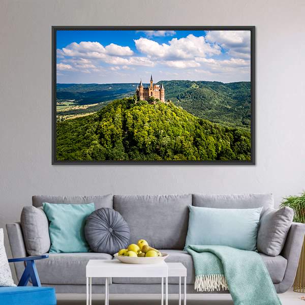 Hohenzollern Castle Germany Vertical Canvas Wall Art-3 Vertical-Gallery Wrap-12" x 25"-Tiaracle