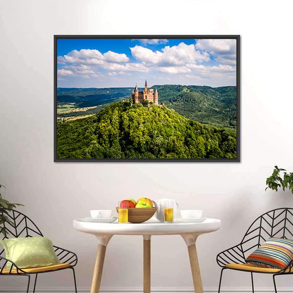Hohenzollern Castle Germany Vertical Canvas Wall Art-3 Vertical-Gallery Wrap-12" x 25"-Tiaracle