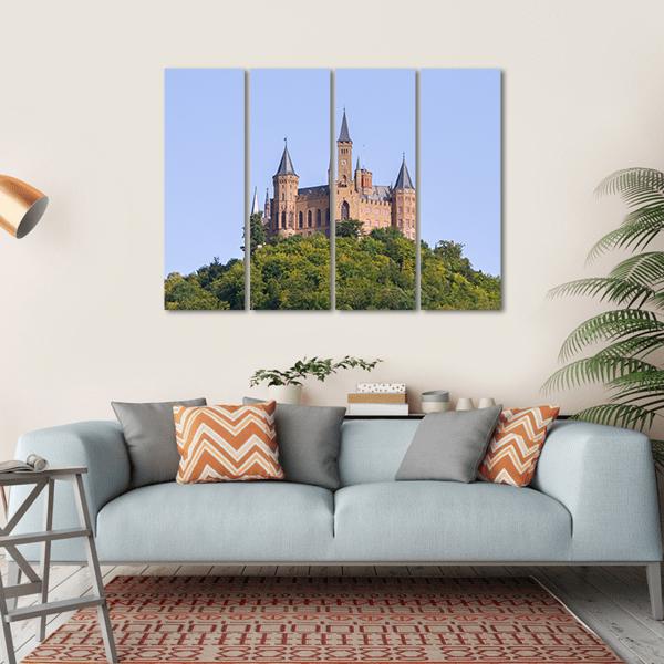 Hohenzollern Castle In Germany Canvas Wall Art-4 Horizontal-Gallery Wrap-34" x 24"-Tiaracle