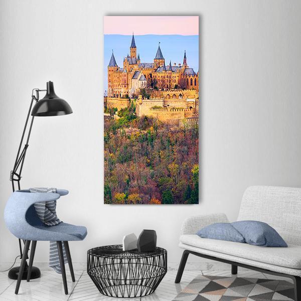 Hohenzollern Castle Vertical Canvas Wall Art-3 Vertical-Gallery Wrap-12" x 25"-Tiaracle