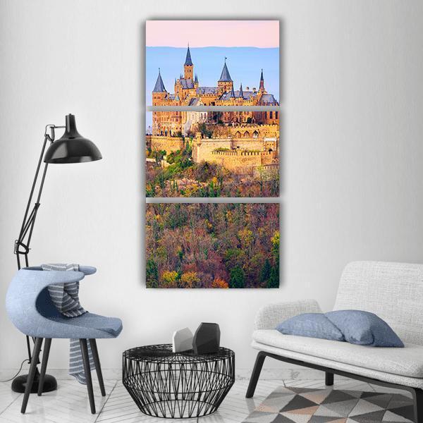 Hohenzollern Castle Vertical Canvas Wall Art-3 Vertical-Gallery Wrap-12" x 25"-Tiaracle