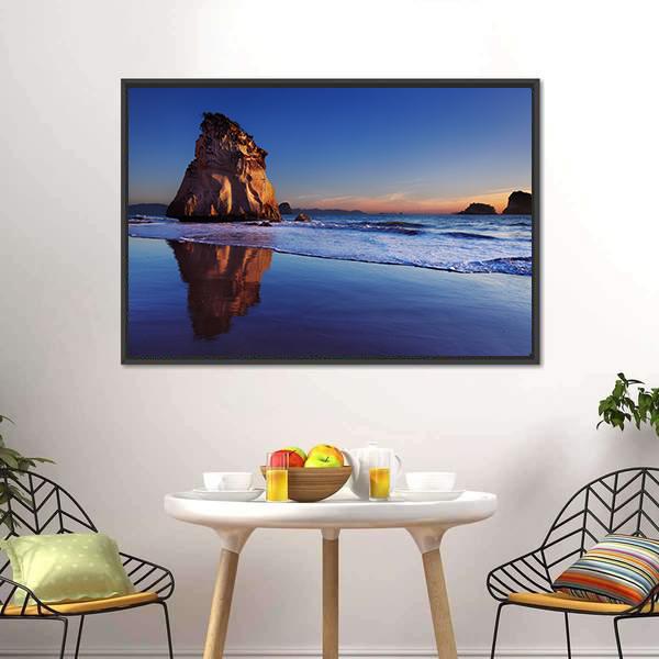 Hoho Rock At Sunrise Canvas Wall Art-3 Horizontal-Gallery Wrap-25" x 16"-Tiaracle