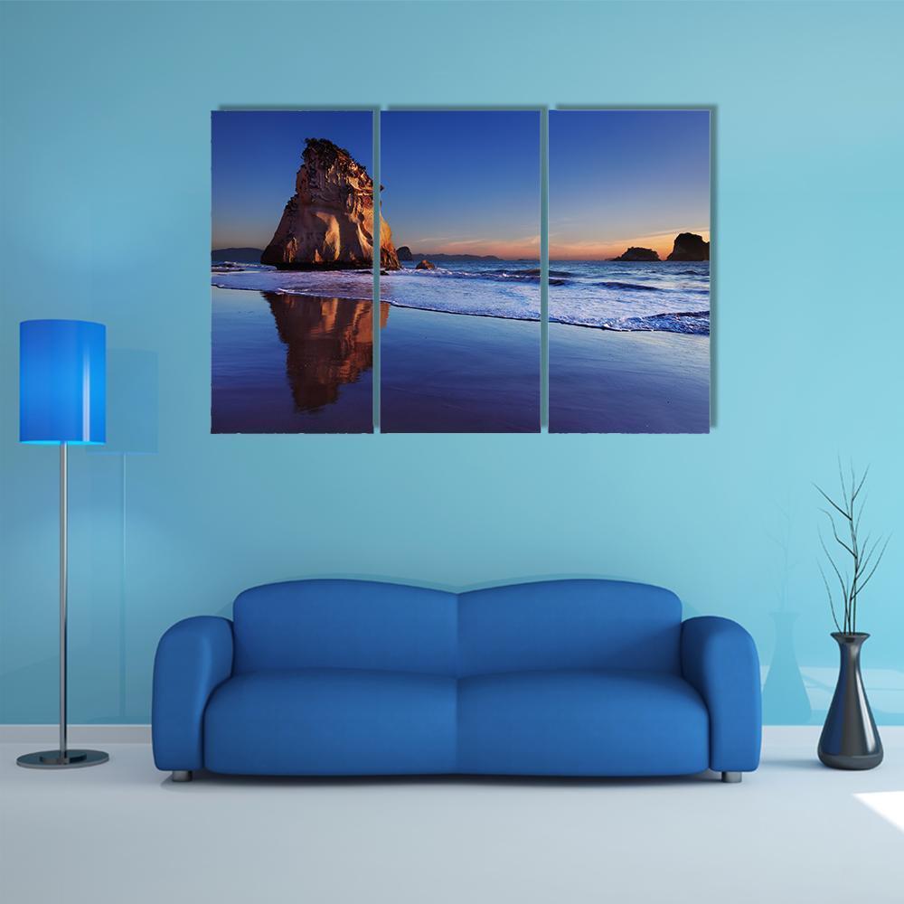 Hoho Rock At Sunrise Canvas Wall Art-3 Horizontal-Gallery Wrap-37" x 24"-Tiaracle