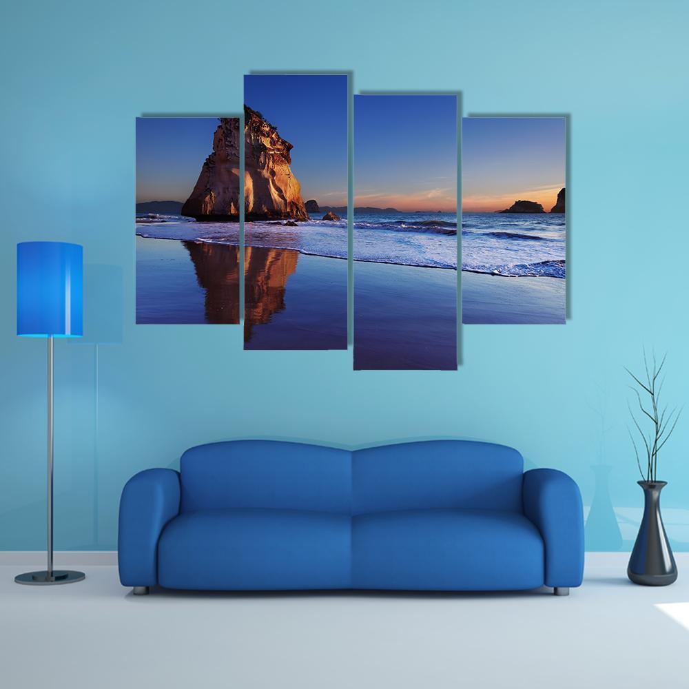 Hoho Rock At Sunrise Canvas Wall Art-4 Pop-Gallery Wrap-50" x 32"-Tiaracle