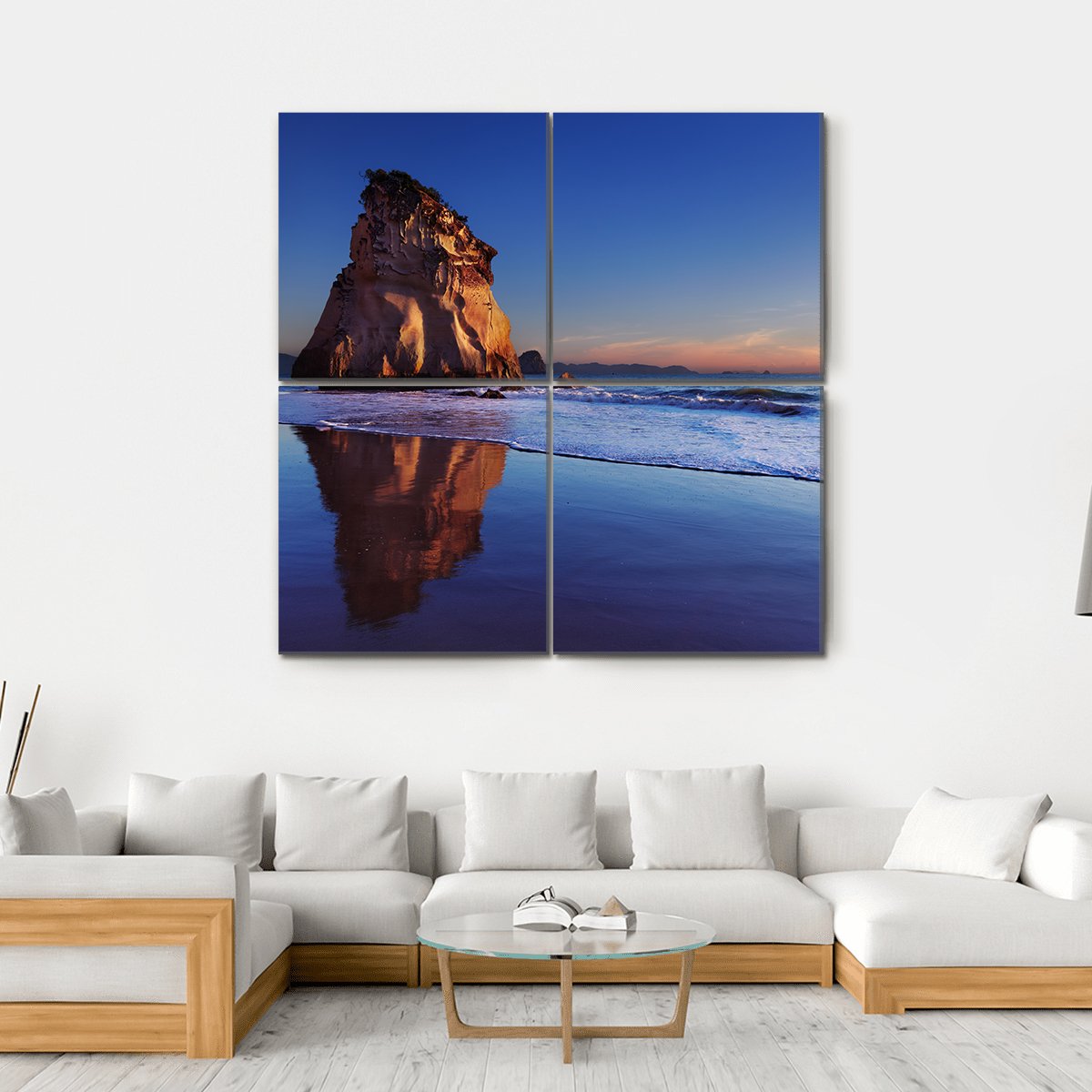 Hoho Rock At Sunrise Canvas Wall Art-4 Square-Gallery Wrap-17" x 17"-Tiaracle