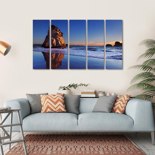 Hoho Rock At Sunrise Canvas Wall Art-5 Horizontal-Gallery Wrap-22" x 12"-Tiaracle
