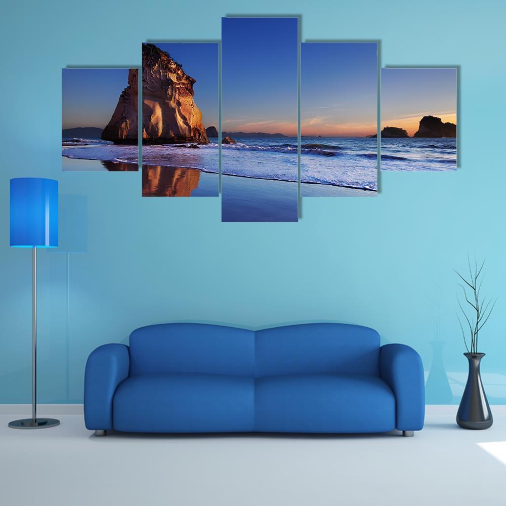 Hoho Rock At Sunrise Canvas Wall Art-5 Star-Gallery Wrap-62" x 32"-Tiaracle