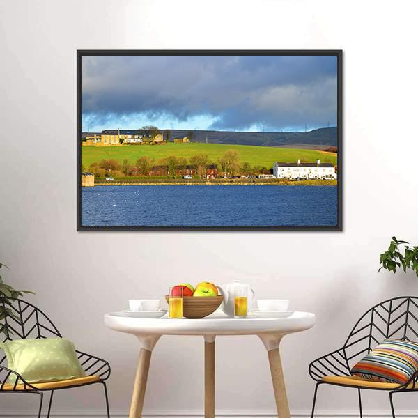 Hollingworth Lake Canvas Wall Art-3 Horizontal-Gallery Wrap-25" x 16"-Tiaracle