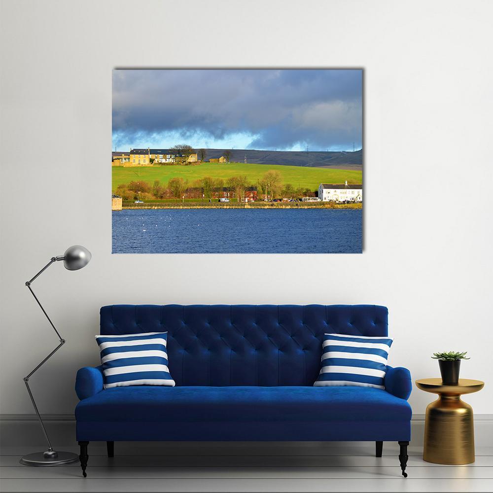 Hollingworth Lake Canvas Wall Art-1 Piece-Gallery Wrap-48" x 32"-Tiaracle