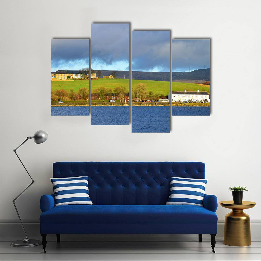 Hollingworth Lake Canvas Wall Art-4 Pop-Gallery Wrap-50" x 32"-Tiaracle