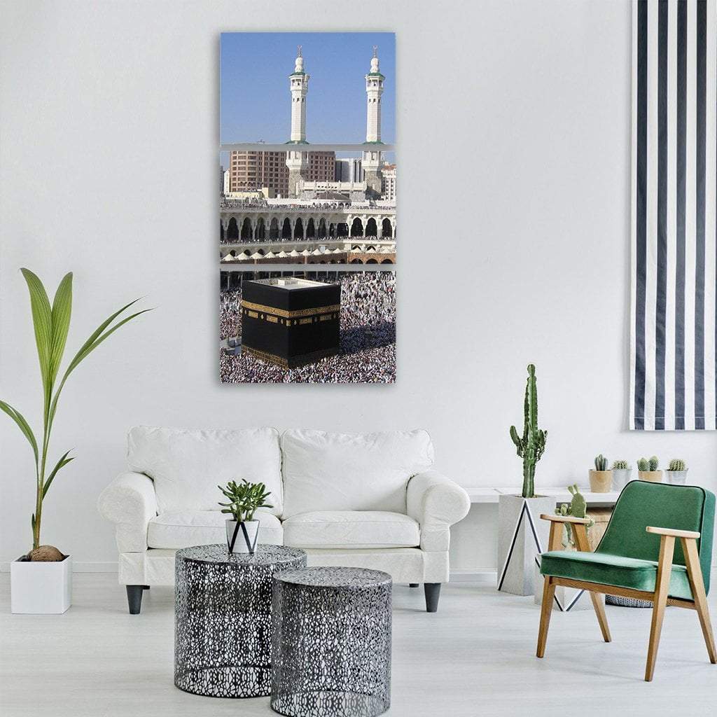 Holly Kaaba Vertical Canvas Wall Art-3 Vertical-Gallery Wrap-12" x 25"-Tiaracle