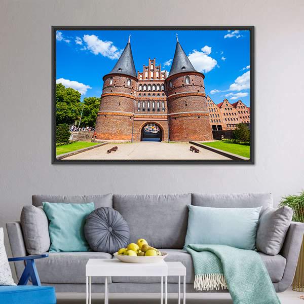 Holsten Gate Germany Canvas Wall Art-3 Horizontal-Gallery Wrap-25" x 16"-Tiaracle