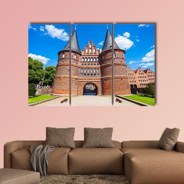 Holsten Gate Germany Canvas Wall Art-3 Horizontal-Gallery Wrap-37" x 24"-Tiaracle