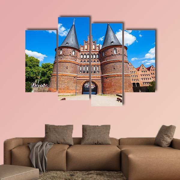 Holsten Gate Germany Canvas Wall Art-4 Pop-Gallery Wrap-50" x 32"-Tiaracle