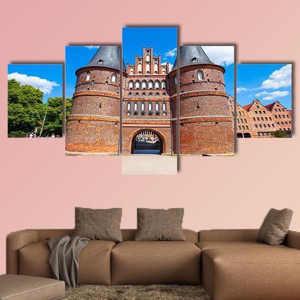 Holsten Gate Germany Canvas Wall Art-5 Star-Gallery Wrap-62" x 32"-Tiaracle