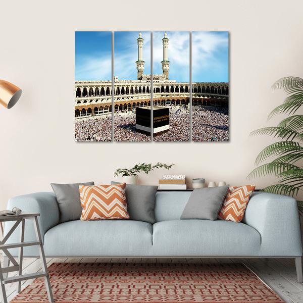 Holy Kaaba Mecca Canvas Wall Art-4 Horizontal-Gallery Wrap-34" x 24"-Tiaracle