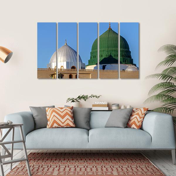 Holy Mosque Medina Canvas Wall Art-5 Horizontal-Gallery Wrap-22" x 12"-Tiaracle