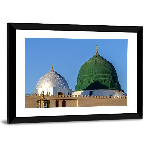 Holy Mosque Medina Canvas Wall Art-3 Horizontal-Gallery Wrap-25" x 16"-Tiaracle