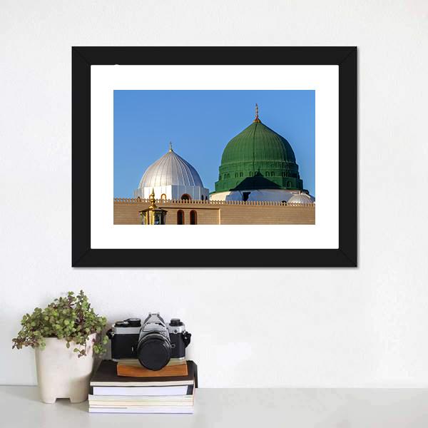 Holy Mosque Medina Canvas Wall Art-3 Horizontal-Gallery Wrap-25" x 16"-Tiaracle
