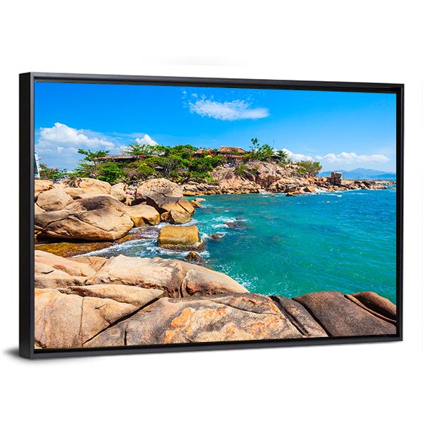 Hon Chong Cape In Vietnam Canvas Wall Art-3 Horizontal-Gallery Wrap-25" x 16"-Tiaracle