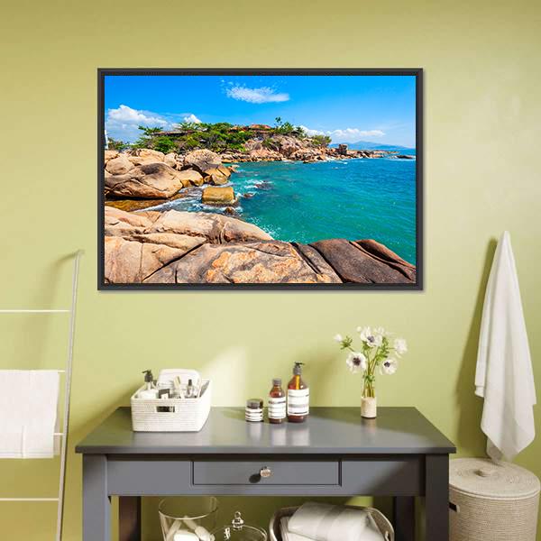 Hon Chong Cape In Vietnam Canvas Wall Art-1 Piece-Floating Frame-24" x 16"-Tiaracle