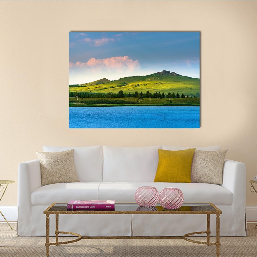 Hongsong Lake Scenery Canvas Wall Art-5 Horizontal-Gallery Wrap-22" x 12"-Tiaracle