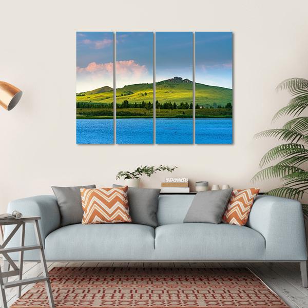 Hongsong Lake Scenery Canvas Wall Art-4 Horizontal-Gallery Wrap-34" x 24"-Tiaracle