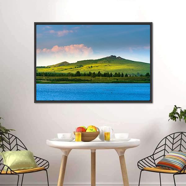 Hongsong Lake Scenery Canvas Wall Art-5 Horizontal-Gallery Wrap-22" x 12"-Tiaracle