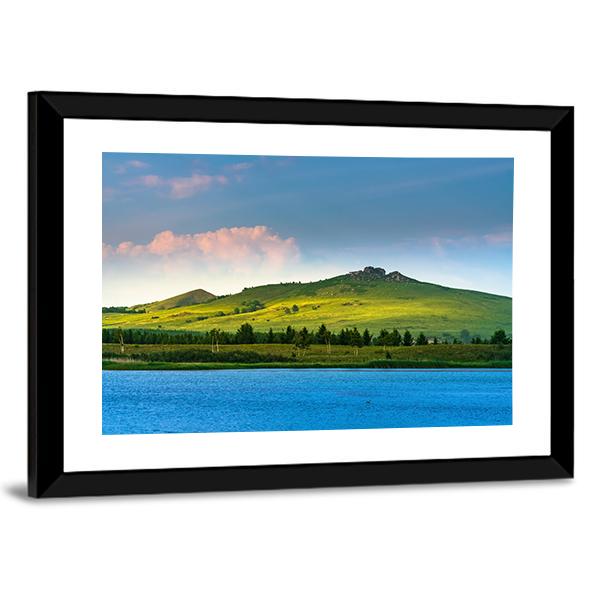 Hongsong Lake Scenery Canvas Wall Art-5 Horizontal-Gallery Wrap-22" x 12"-Tiaracle