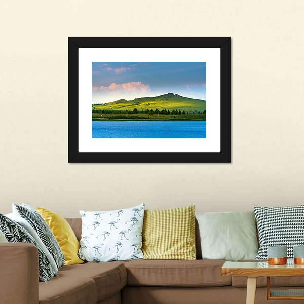 Hongsong Lake Scenery Canvas Wall Art-5 Horizontal-Gallery Wrap-22" x 12"-Tiaracle