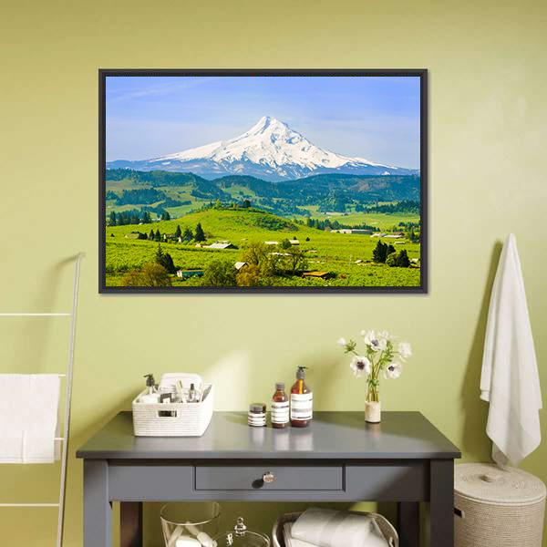 Hood River Valley Canvas Wall Art-1 Piece-Floating Frame-24" x 16"-Tiaracle