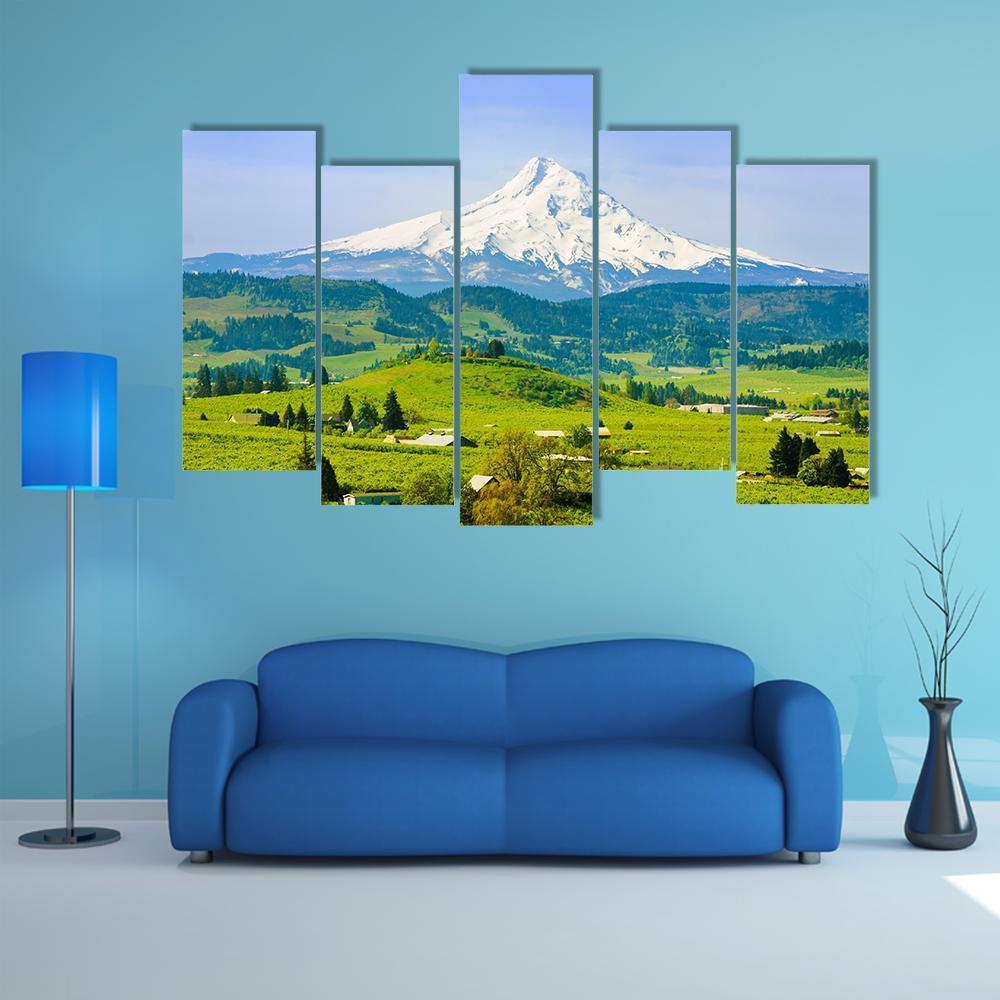 Hood River Valley Canvas Wall Art-5 Pop-Gallery Wrap-47" x 32"-Tiaracle