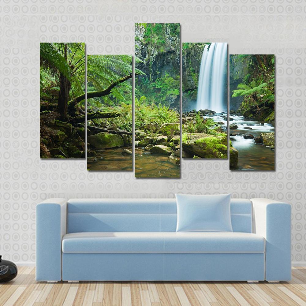 Hopetoun Falls Australia Canvas Wall Art-5 Pop-Gallery Wrap-47" x 32"-Tiaracle
