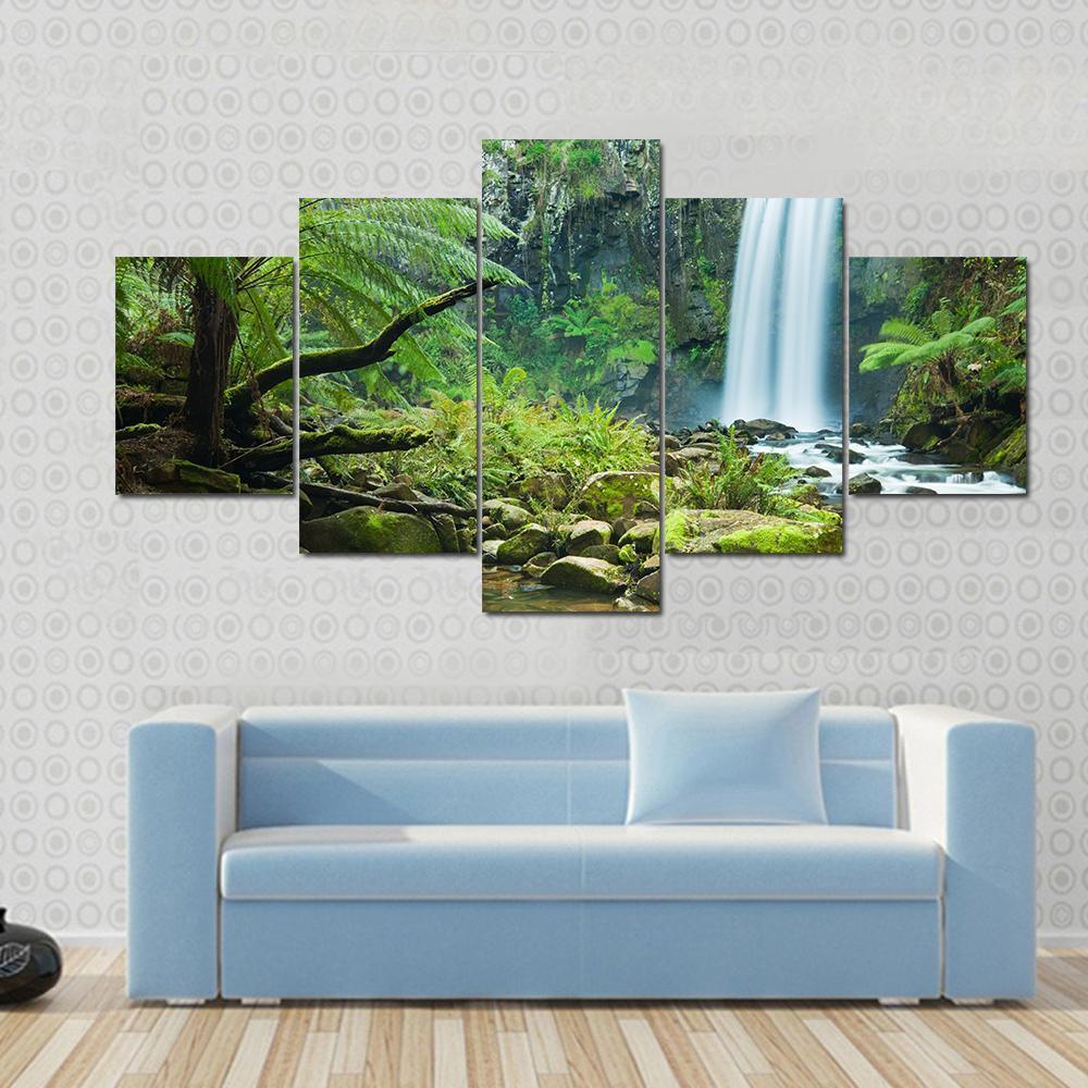 Hopetoun Falls Australia Canvas Wall Art-5 Star-Gallery Wrap-62" x 32"-Tiaracle