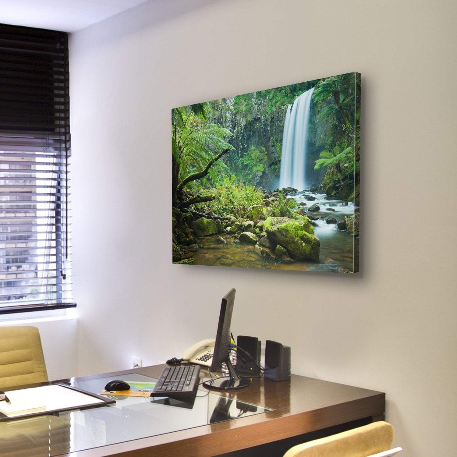 Hopetoun Falls Australia Canvas Wall Art-3 Horizontal-Gallery Wrap-25" x 16"-Tiaracle