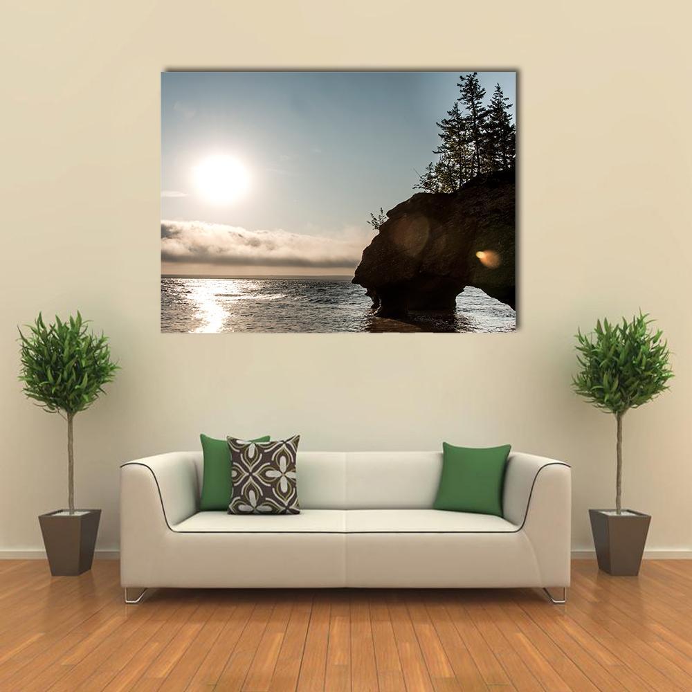 Hopewell Rocks Canada Canvas Wall Art-1 Piece-Gallery Wrap-48" x 32"-Tiaracle