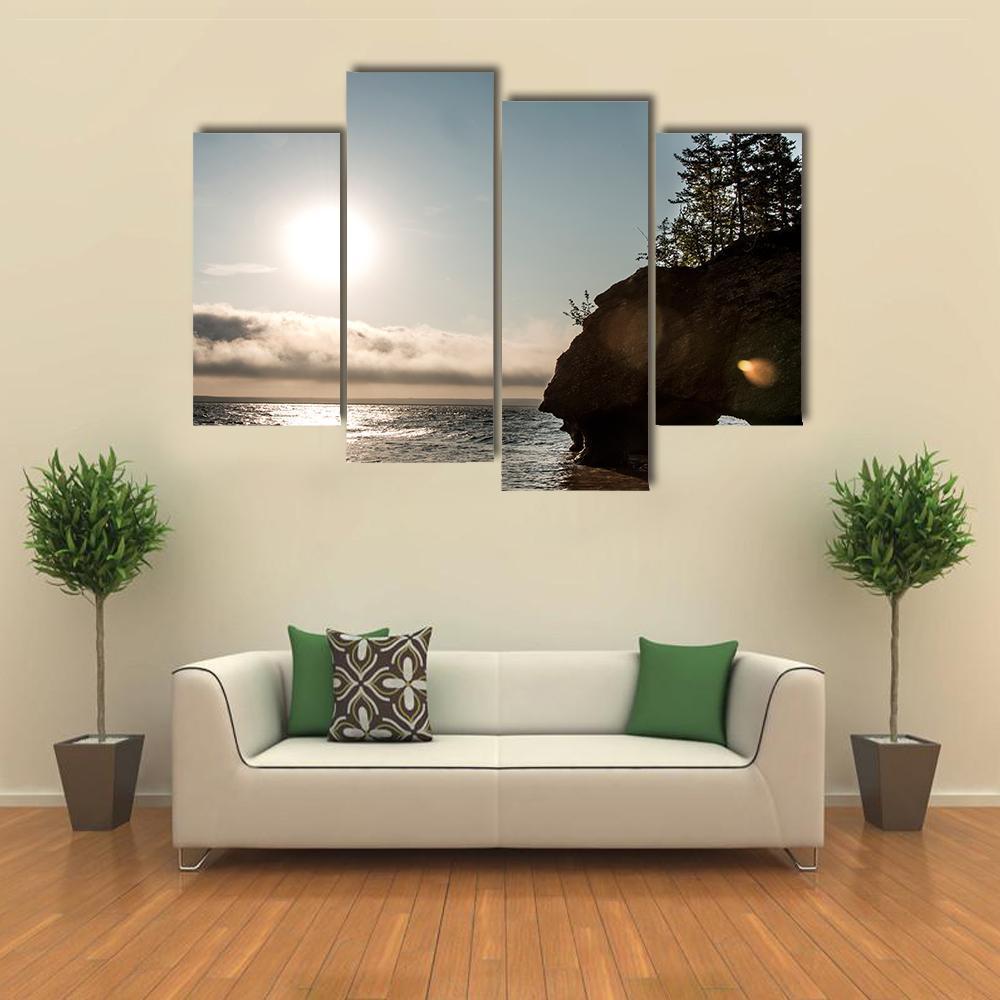 Hopewell Rocks Canada Canvas Wall Art-4 Pop-Gallery Wrap-50" x 32"-Tiaracle