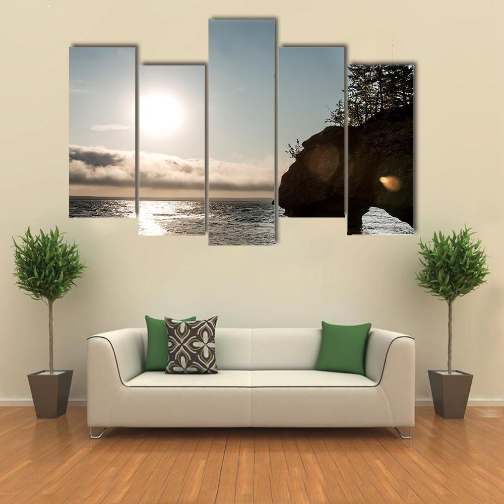 Hopewell Rocks Canada Canvas Wall Art-5 Pop-Gallery Wrap-47" x 32"-Tiaracle