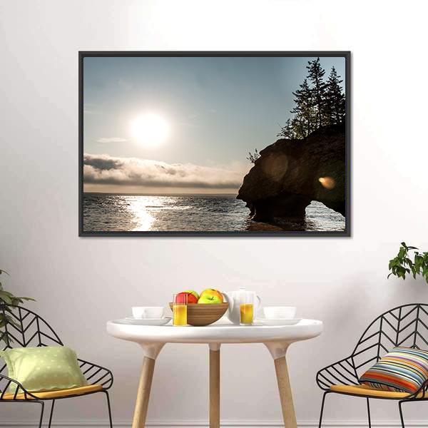 Hopewell Rocks Canada Canvas Wall Art-3 Horizontal-Gallery Wrap-25" x 16"-Tiaracle