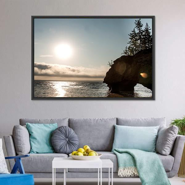 Hopewell Rocks Canada Canvas Wall Art-3 Horizontal-Gallery Wrap-25" x 16"-Tiaracle