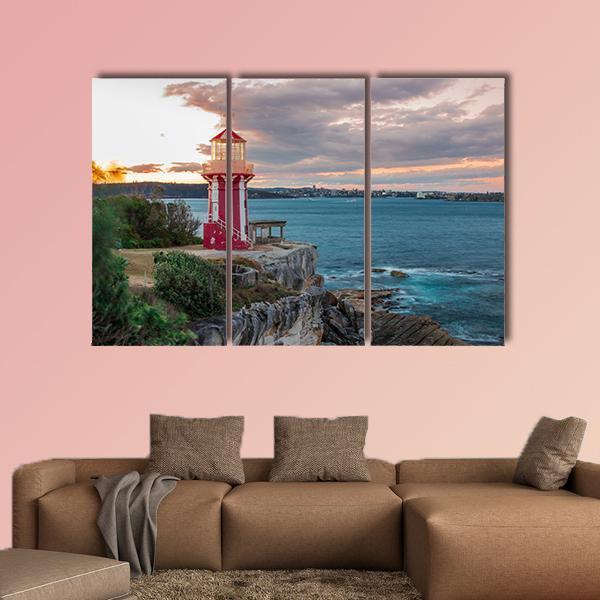Hornby Lighthouse Sydney Canvas Wall Art-3 Horizontal-Gallery Wrap-37" x 24"-Tiaracle