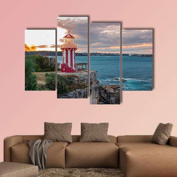 Hornby Lighthouse Sydney Canvas Wall Art-4 Pop-Gallery Wrap-50" x 32"-Tiaracle