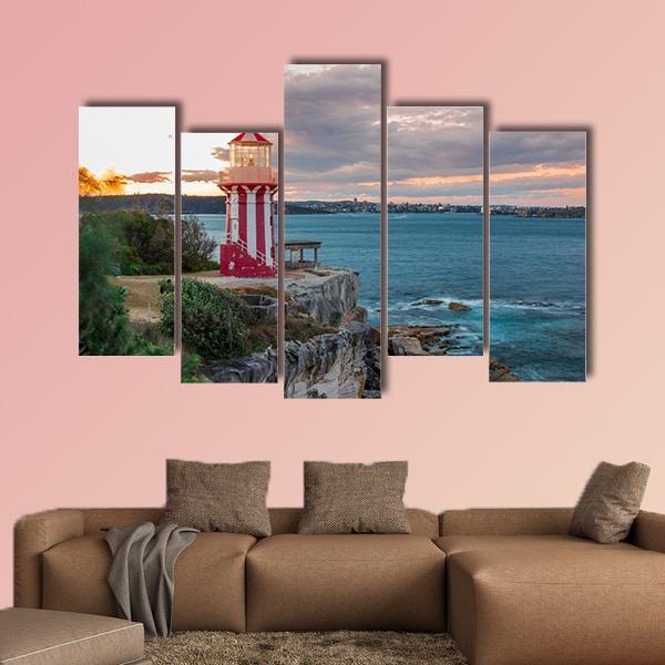 Hornby Lighthouse Sydney Canvas Wall Art-5 Pop-Gallery Wrap-47" x 32"-Tiaracle