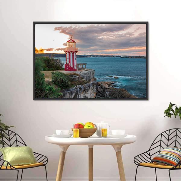 Hornby Lighthouse Sydney Canvas Wall Art-3 Horizontal-Gallery Wrap-25" x 16"-Tiaracle
